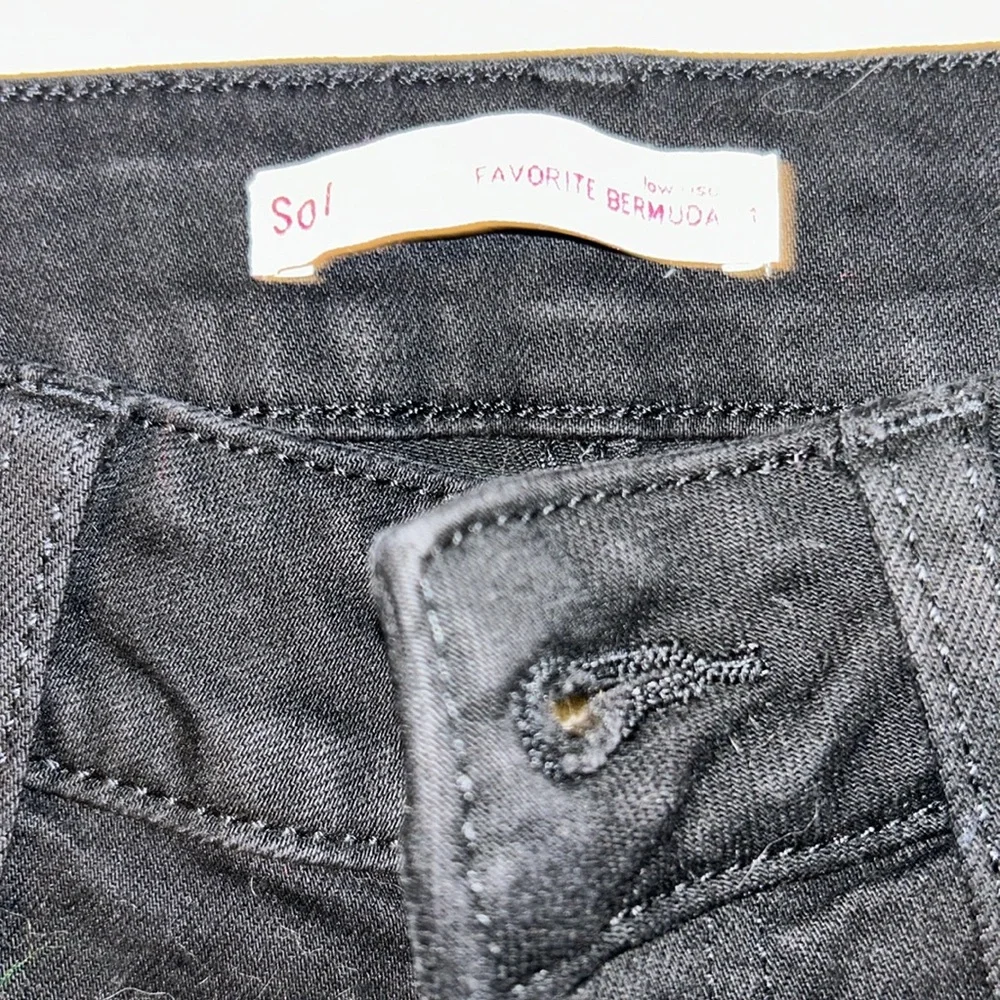 Black Denim Shorts